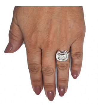 R002471 Genuine Sterling Silver Ring Spiral Solid Hallmarked 925 Handmade